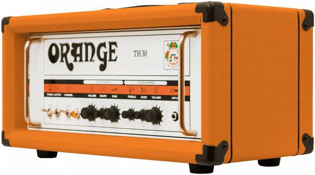 Alt view image 2 of 7 - Orange TH30H 30-watt 2-channel Tube Head (Orange), Getaria 2.4GHZ Wireless Guitar Kit, Orange FS-1 - On-Stage RS4000 Bundle
