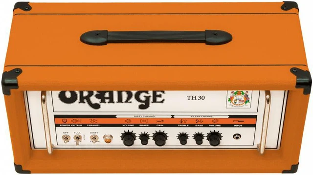 Alt view image 3 of 7 - Orange TH30H 30-watt 2-channel Tube Head (Orange), Getaria 2.4GHZ Wireless Guitar Kit, Orange FS-1 - On-Stage RS4000 Bundle