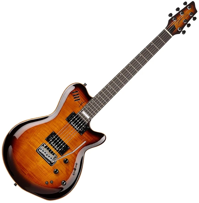 Alt view image 3 of 10 - Godin (024124) LGXT Cognac Burst Flame Electric Guitar with Gig Bag