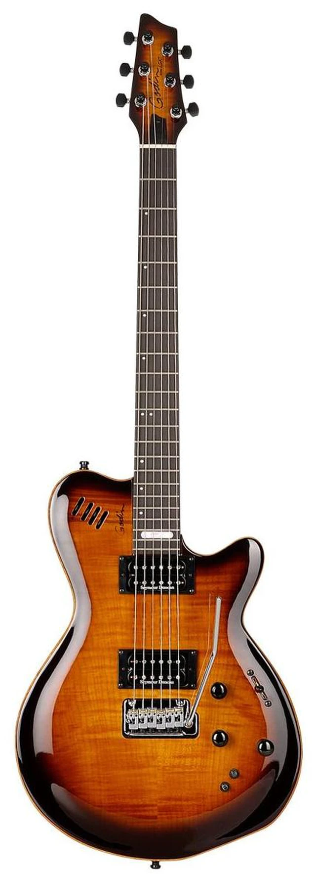 Alt view image 2 of 10 - Godin (024124) LGXT Cognac Burst Flame Electric Guitar with Gig Bag