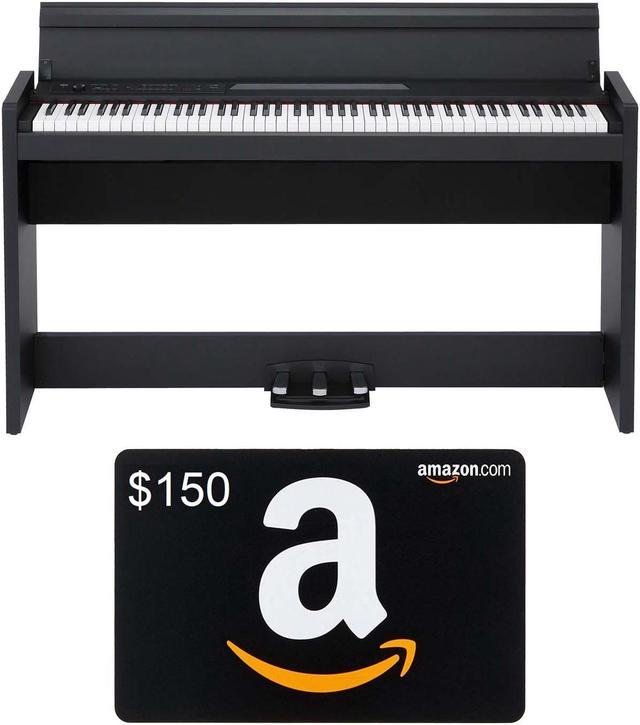 Korg LP-380-U 88-Key Piano with Speakers (Black), Amazon Gift Card