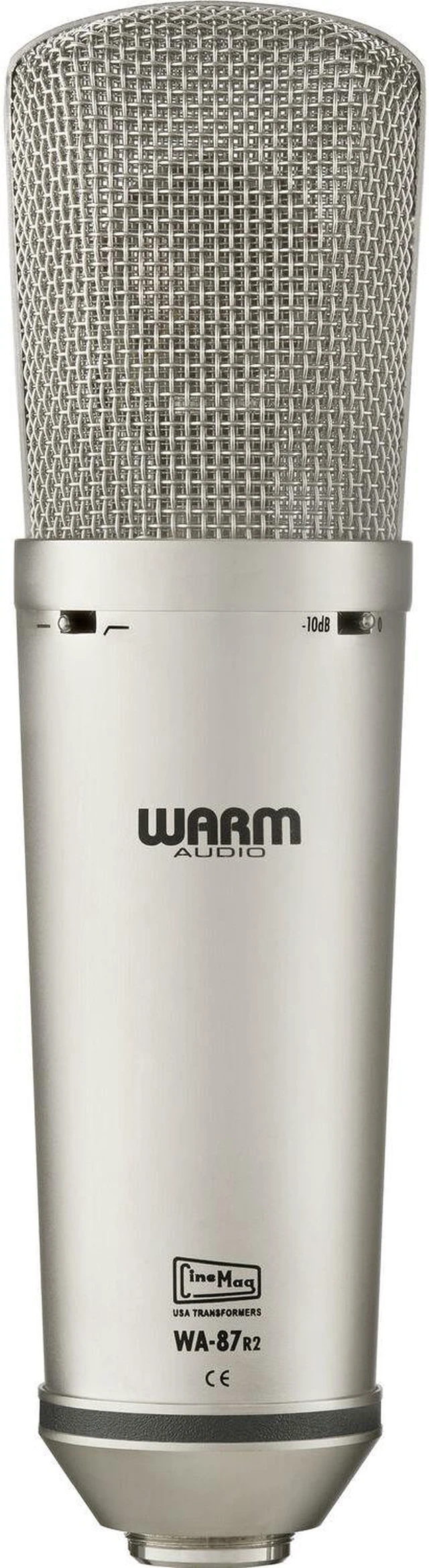 Alt view image 5 of 7 - Warm Audio WA87 R2 Condenser Microphone (Silver), Mic Stand, POP Filter, XLR Cable Bundle