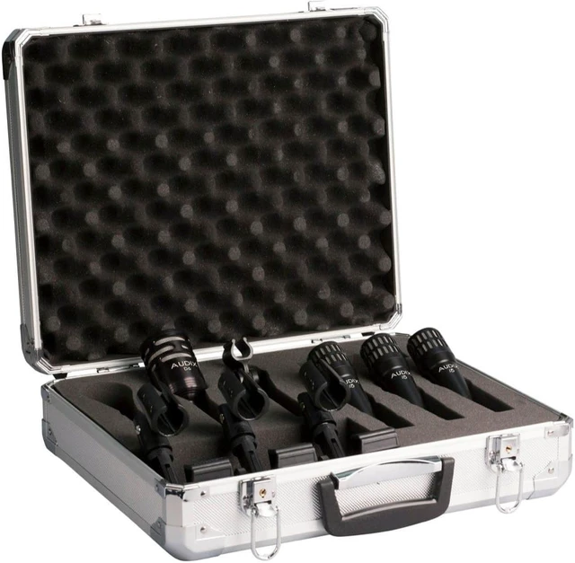 Alt view image 2 of 7 - Audix DP4 Instrument Mic Pack, (4) Mic Stands Bundle