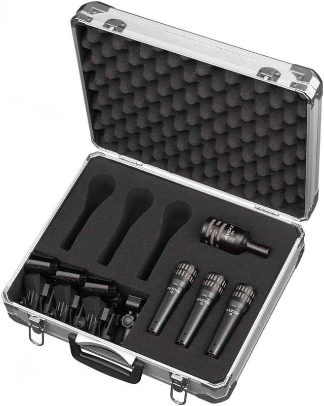 Alt view image 3 of 7 - Audix DP4 Instrument Mic Pack, (4) Mic Stands Bundle