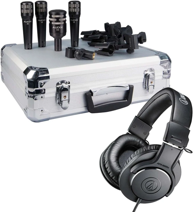 Main image of Audix DP4 Instrument Mic Pack, Audio Technica ATH-M20X Bundle