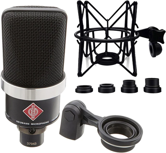 Main image of Neumann TLM-102 Studio Condenser Microphone (Black), Boseen Microphone Shock Mount Bundle