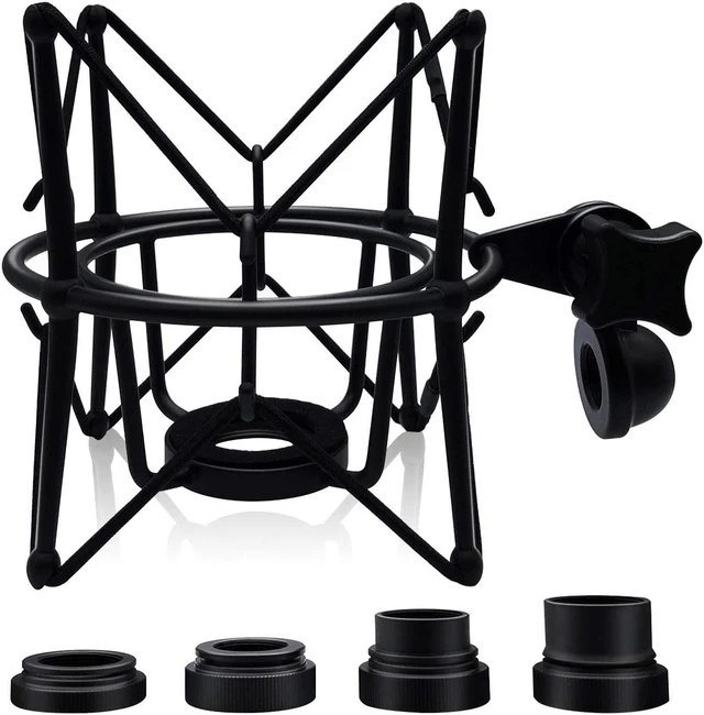 Alt view image 5 of 7 - Neumann TLM-102 Studio Condenser Microphone (Black), Boseen Microphone Shock Mount Bundle