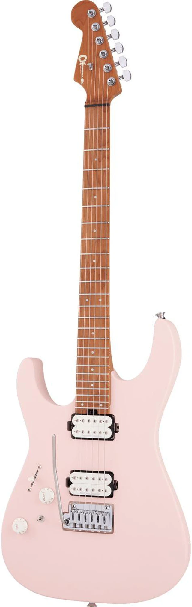 Alt view image 3 of 7 - Charvel Pro-Mod DK24 HH 2PT CM LH (Satin Shell Pink), Gator GC-ELECTRIC-A Case, ErnieBall Cable Bundle