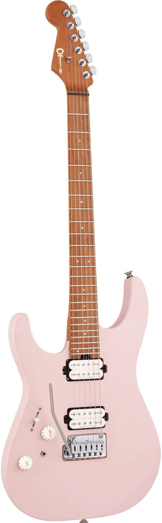 Alt view image 4 of 7 - Charvel Pro-Mod DK24 HH 2PT CM LH (Satin Shell Pink), Gator GC-ELECTRIC-A Case, ErnieBall Cable Bundle