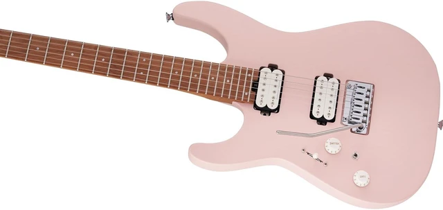 Alt view image 5 of 7 - Charvel Pro-Mod DK24 HH 2PT CM LH (Satin Shell Pink), Gator GC-ELECTRIC-A Case, ErnieBall Cable Bundle