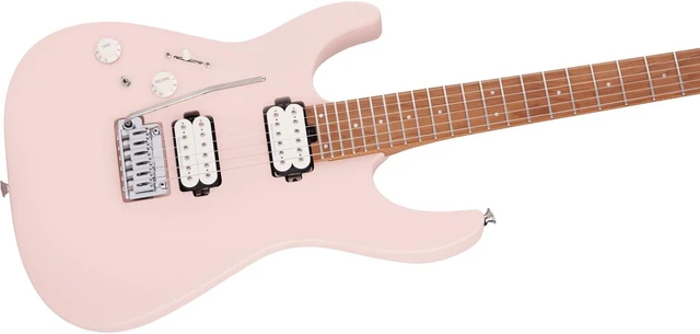 Alt view image 6 of 7 - Charvel Pro-Mod DK24 HH 2PT CM LH (Satin Shell Pink), Gator GC-ELECTRIC-A Case, ErnieBall Cable Bundle