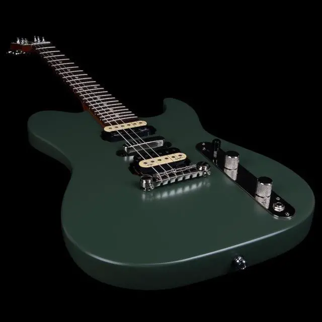 Alt view image 7 of 7 - Godin (050406) Radium Electric Guitar  Matte Green, ErnieBall Cable, KLIQ TinyTune, Gator GFW-GTR-1000 Stand Bundle