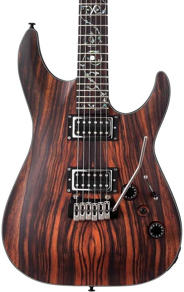 Alt view image 2 of 7 - Schecter C-1 Exotic Ebony Electric Guitar (Natural Satin)