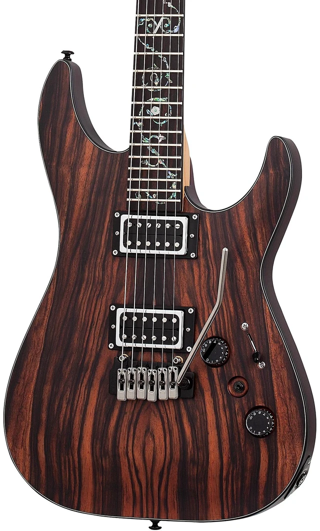 Alt view image 3 of 7 - Schecter C-1 Exotic Ebony Electric Guitar (Natural Satin)
