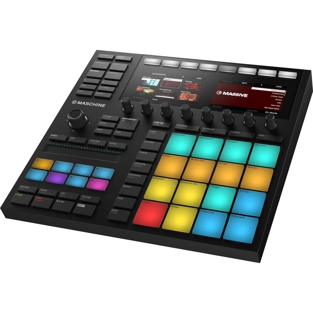 Alt view image 2 of 7 - Native Instruments MASCHINE MK3 - Groove Production Studio (Black) + Gator Cases G-MIXERBAG-1515 Padded Nylon Bag + Tascam TH-02 Studio Headphones and Cables.