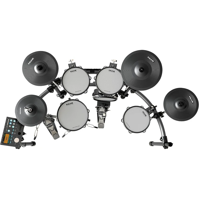 Alt view image 3 of 7 - NUX DM-8 All Remo Mesh-Head Digital Drum Kit - PSG AUDIO Cobra 112A - 1/4 Cable Bundle
