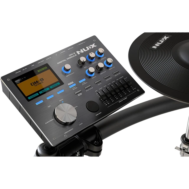 Alt view image 6 of 7 - NUX DM-8 All Remo Mesh-Head Digital Drum Kit - PSG AUDIO Cobra 112A - 1/4 Cable Bundle