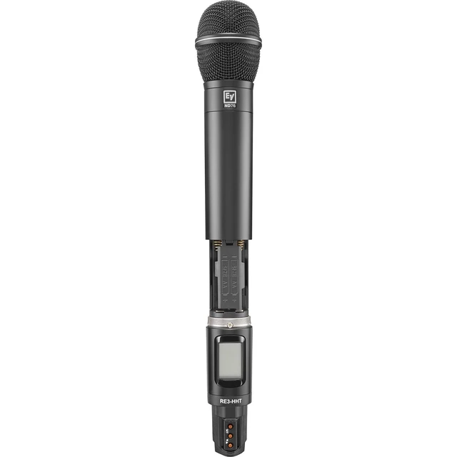 Alt view image 7 of 7 - Electro-Voice RE3-ND76 Wireless Handheld Microphone System, Mic Stand, ErnieBall XLR 25ft Bundle