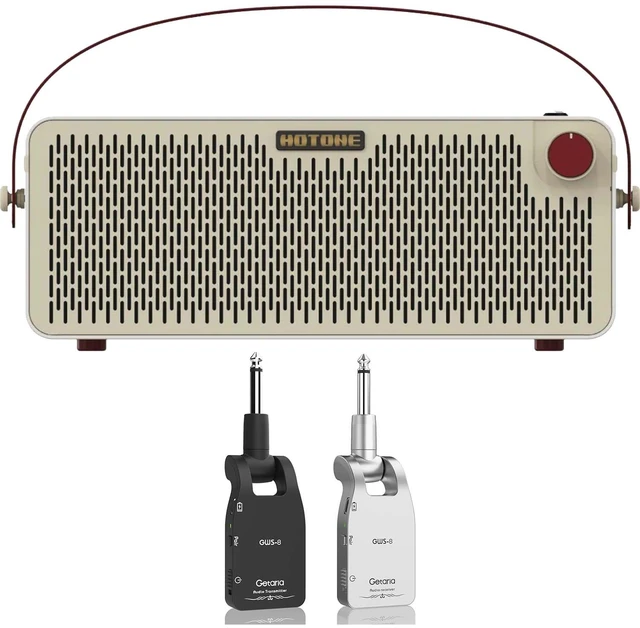 Main image of Hotone Pulze AP30WH Multifunctional Bluetooth Amplifier, Getaria 2.4GHZ Wireless Guitar System Bundle