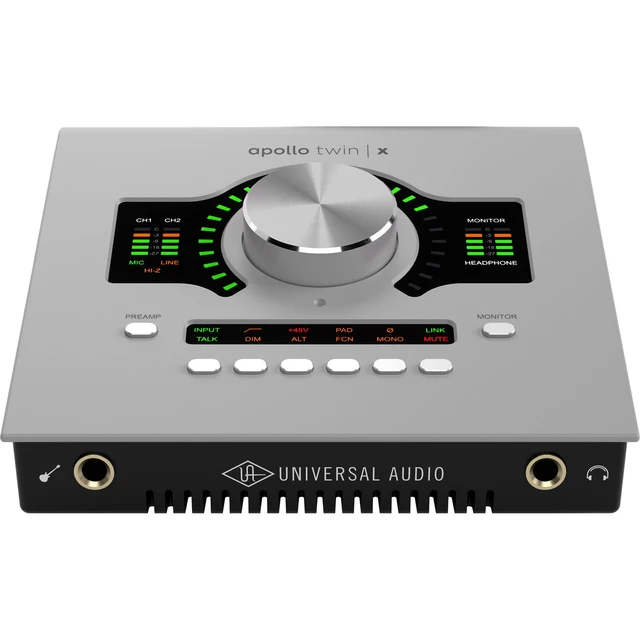 Alt view image 2 of 7 - Universal Audio Apollo Twin X QUAD Gen 2 with UAD Analog Classics - Presonus Eris3.5 + ATH-M20X - (2) XLR Cables - (2) 1/4 Cables Bundle