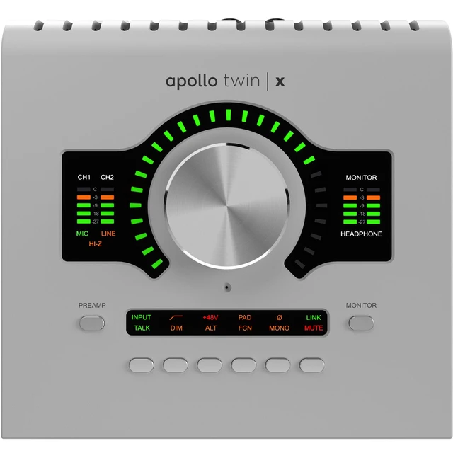 Alt view image 3 of 7 - Universal Audio Apollo Twin X QUAD Gen 2 with UAD Analog Classics - Presonus Eris3.5 + ATH-M20X - (2) XLR Cables - (2) 1/4 Cables Bundle