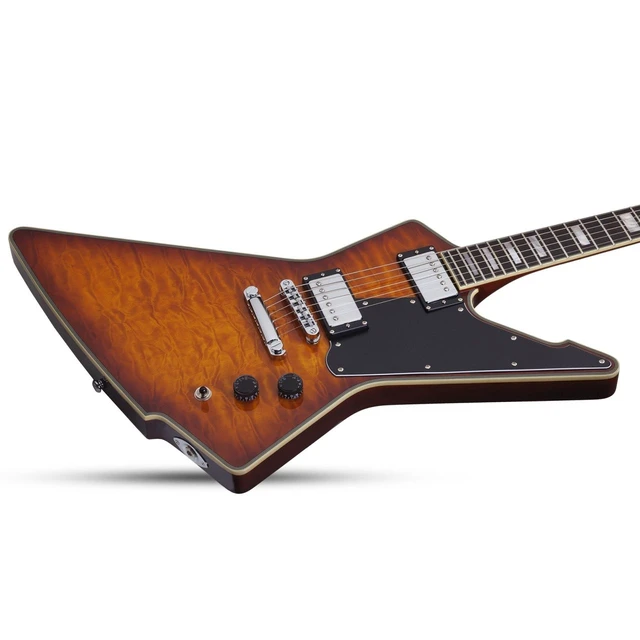 Alt view image 2 of 7 - Schecter E-1 Custom Special Edition Electric Guitar (Vintage Sunburst)
