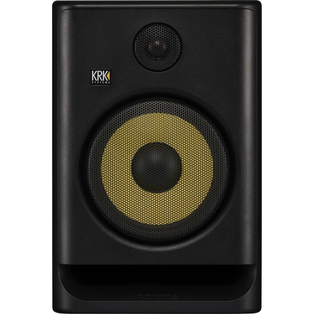 Alt view image 2 of 7 - (2) KRK ROKIT 8 G5 8-inch Powered Studio Monitor (Black) - Pair of Desktop Speaker Stands - (2)XLR Cable Bundle