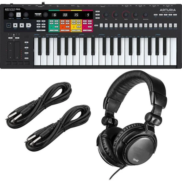 Main image of Arturia KeyStep Pro 37-Key Controller & Sequencer - Tascam TH02 - (2) 1/4 Cables Bundle