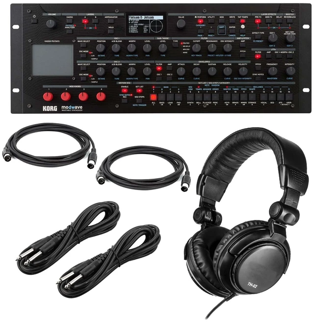 Main image of Korg Modwave Module Wavetable Synthesizer - Tascam TH02 - (2) Midi Cables - (2) 1/4 Cables Bundle