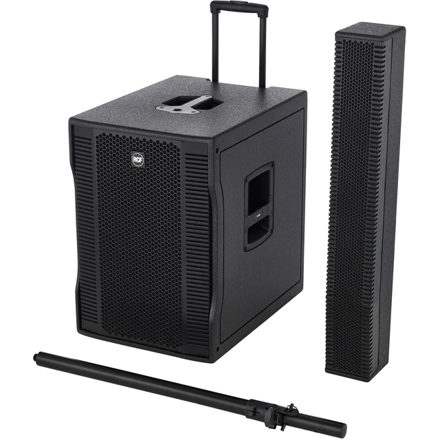 Alt view image 2 of 7 - (2) RCF EVOX 12 Column Speaker Array System (Black) - (2) COVER EVOX12 - (2) XLR Cables Bundle