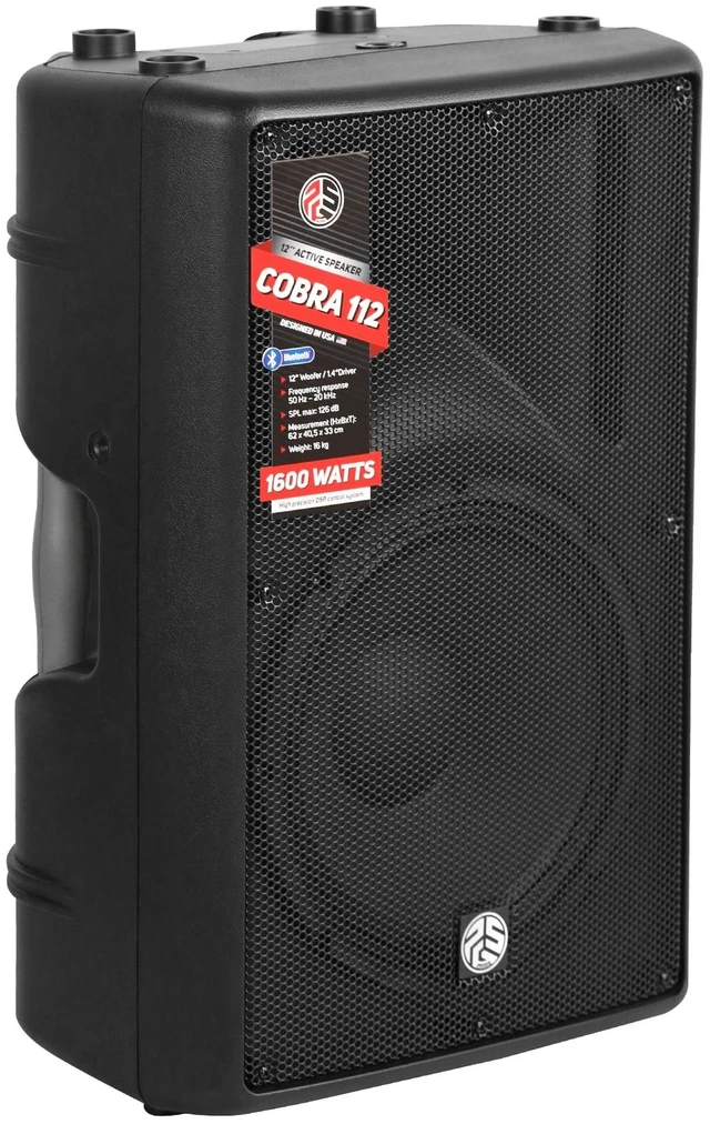 Alt view image 2 of 7 - (2) PSG AUDIO Cobra 112 Active Speaker 1600 Watts - PSG Audio Goliath 18 Active Sub 3000 Watts - (2) Speaker Stands - (3) XLR Cables Bundle