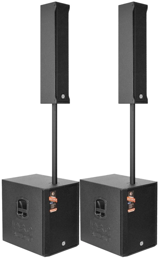 Main image of (2) PSG AUDIO Raptor 15 3400W Portable Line Array Column PA Bundle