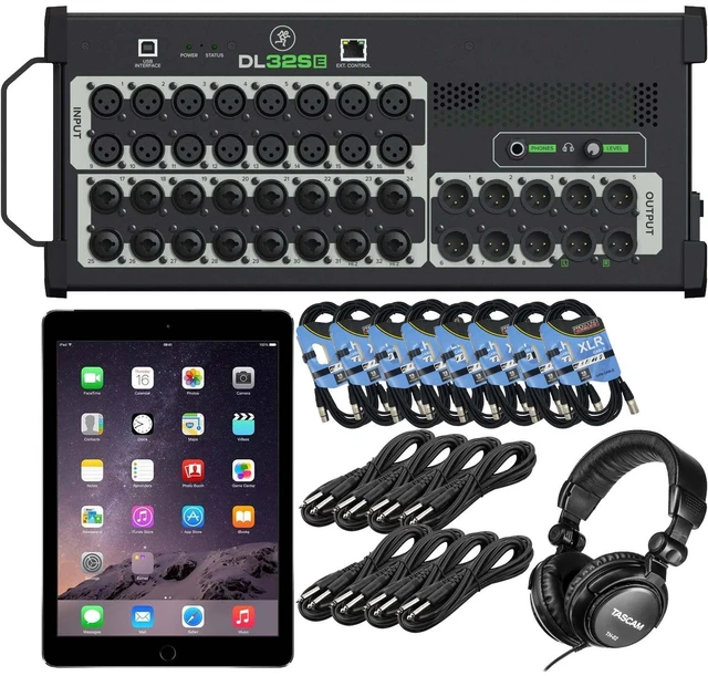 Main image of Mackie DL32SE 32 CH Digital Mixer - Apple iPad Air 2 - (8) XLR Cables - (8) 1/4 Cables - Tascam TH-02 Bundle