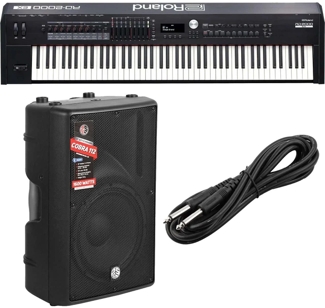 Main image of Roland RD-2000 EX 88-key Digital Piano - PSG Audio Cobra 112A - 1/4 Cable Bundle