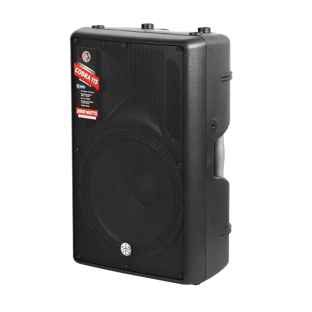 Alt view image 3 of 7 - (2) PSG Audio Cobra 115 - 2000W 15" Powered Speaker - (2) HK Audio SONAR 115 Sub D 1500W - (2) Speaker Poles - (4) XLR Cables Bundle