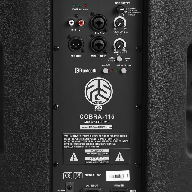 Alt view image 7 of 7 - (2) PSG Audio Cobra 115 - 2000W 15" Powered Speaker - (2) HK Audio SONAR 115 Sub D 1500W - (2) Speaker Poles - (4) XLR Cables Bundle