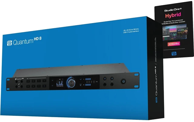Alt view image 6 of 7 - PreSonus Quantum HD 8 USB-C Audio Interface - (4) 1/4 Cables - (6) XLR Cables - (2) Midi Cables - AT ATH-M20X Bundle