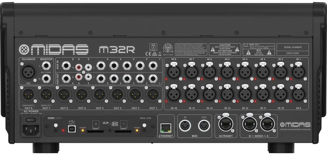 Alt view image 4 of 6 - Midas M32R LIVE 40-channel Digital Mixer, Harmony Audio HCTABLE, PSG Audio MP0919 Bundle