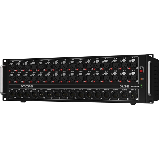 Alt view image 3 of 6 - Midas DL32 32-input / 16-output Stage Box - Shure SM57 - (10) XLR Cables Bundle