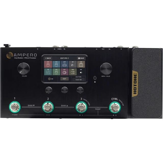 Alt view image 2 of 6 - Hotone Ampero MP-100 Modeler & Effects Processor, Getaria 2.4GHZ Wireless Guitar System Bundle