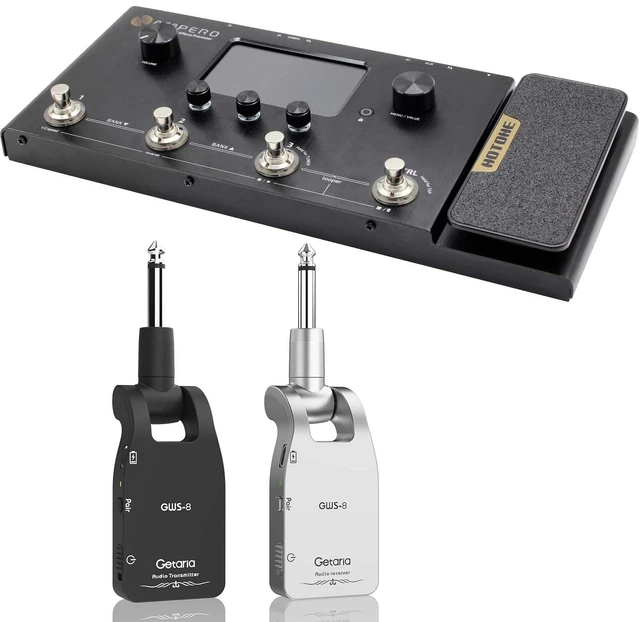 Main image of Hotone Ampero MP-100 Modeler & Effects Processor, Getaria 2.4GHZ Wireless Guitar System Bundle