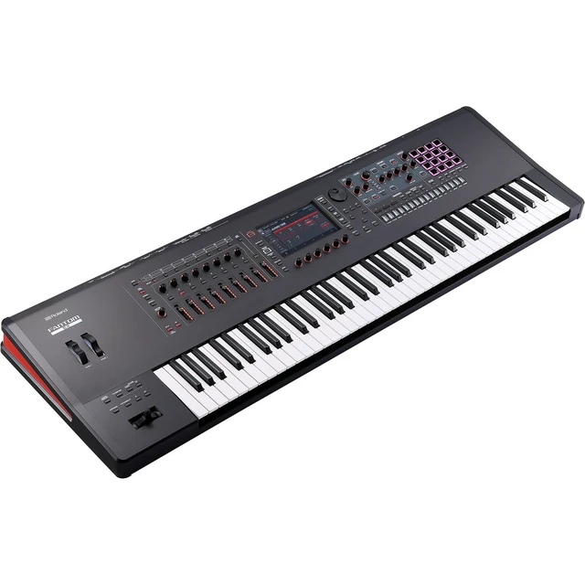 Alt view image 2 of 6 - Roland Fantom 7 EX Synthesizer Workstation, Gator Cases GK-76, Tascam TH02 Bundle