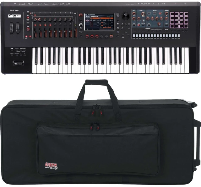 Main image of Roland Fantom 6 EX Synthesizer Workstation, Gator Cases GK-61 Bundle