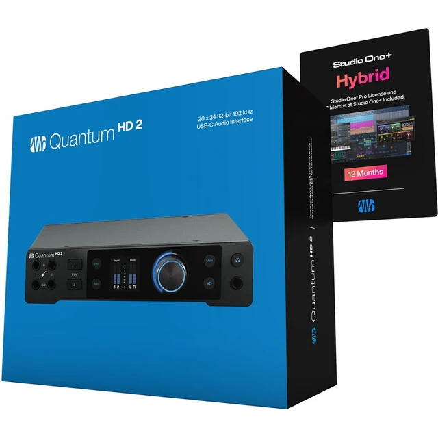 Alt view image 6 of 7 - PreSonus Quantum HD 2 USB-C Audio Interface, (2) XLR Cables, (4) 1/4 Cables, Tascam TH02 Bundle