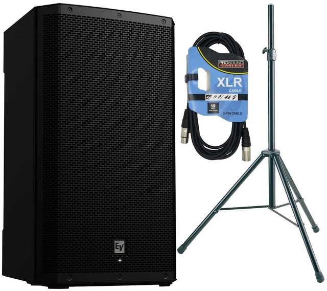 Main image of Electro-Voice ZLX-15P-G2 15 1000W Powered Speaker, Speaker Stand, XLR Cable Bundle