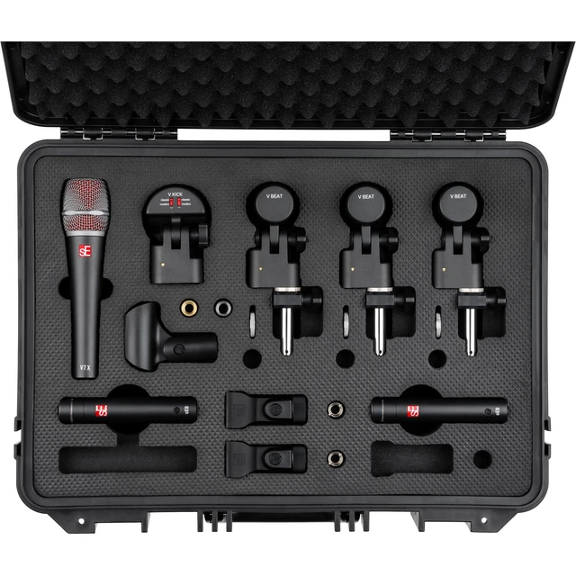 Alt view image 2 of 7 - sE Electronics V Pack Arena Drum Microphone Kit, (7) ErnieBall XLR Cable 25FT, PSG AUDIO C350 Bundle