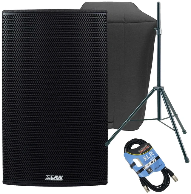 Main image of EAW RS151 1500W 15 Powered Loudspeaker, EAW Cover, Speaker Stand, XLR Cable Bundle
