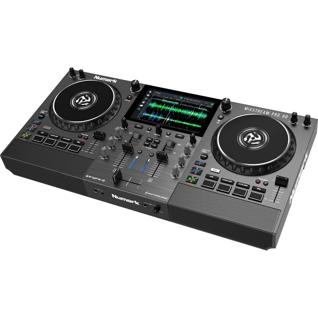 Alt view image 3 of 7 - Numark Mixstream Pro Go Battery-Powered Standalone DJ Controller, (2) PSG AUDIO Cobra 112, Speakers Stands, (2) XLR Cables Bundle
