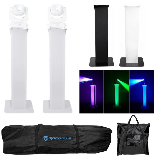 Alt view image 5 of 6 - (2) Chauvet DJ Intimidator Spot 260X 75W LED Moving Head (White), (2) Rockville Totem Stand, (2) DMX Cables Bundle