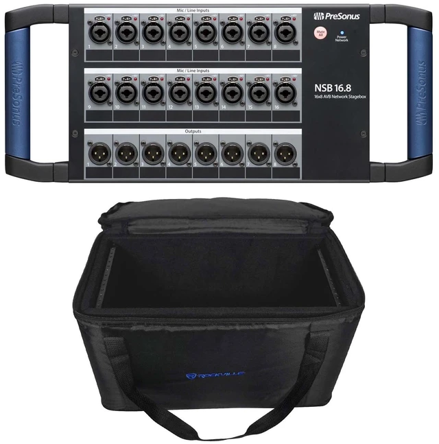 Main image of PreSonus NSB 16.8 AVB Networked Stage Box, Rockville RRB50 Bag Bundle